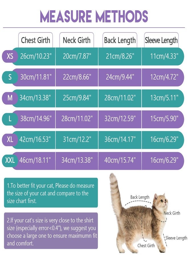 ADNIKIA Sticky Cat Clothes Stretchy, Sphynx Hairless Sweater & Pajamas for Cats only, Soft Cat Onesie for Cats After Surgery Female Male & Hair Loss Prevention, Purple L - Image 4